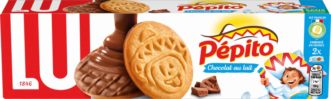 LU Pépito Milk Chocolate Cookies 192 g Imported Exotic Cookies Montreal Quebec Canada Snaxies