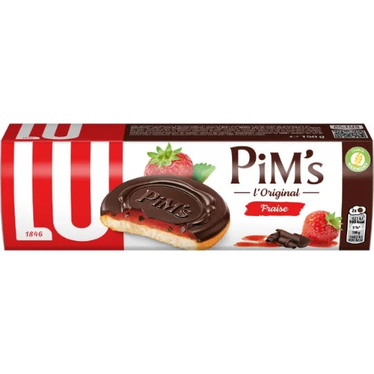 LU Pim's Strawberry Cookies 150 g Imported Exotic Cookies Montreal Quebec Canada Snaxies