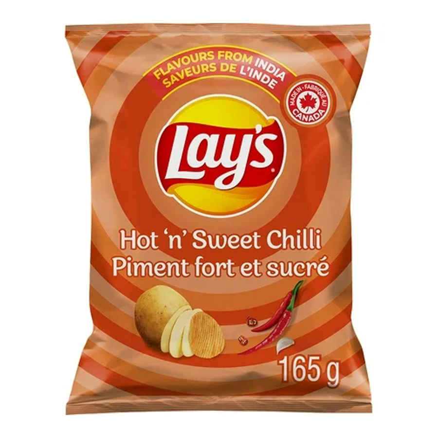 Lay's Hot 'n' Sweet Chilli 165 g Exotic Snacks Montreal Quebec Canada Snaxies