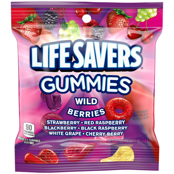 Lifesavers Wild Berries Gummies 91.3 g Exotic Candy Montreal Quebec Canada Snaxies