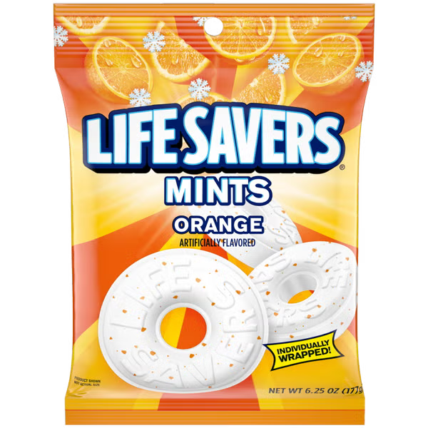Lifesavers Mints Orange 177 g Imported Exotic Candy Montreal Quebec Canada Snaxies