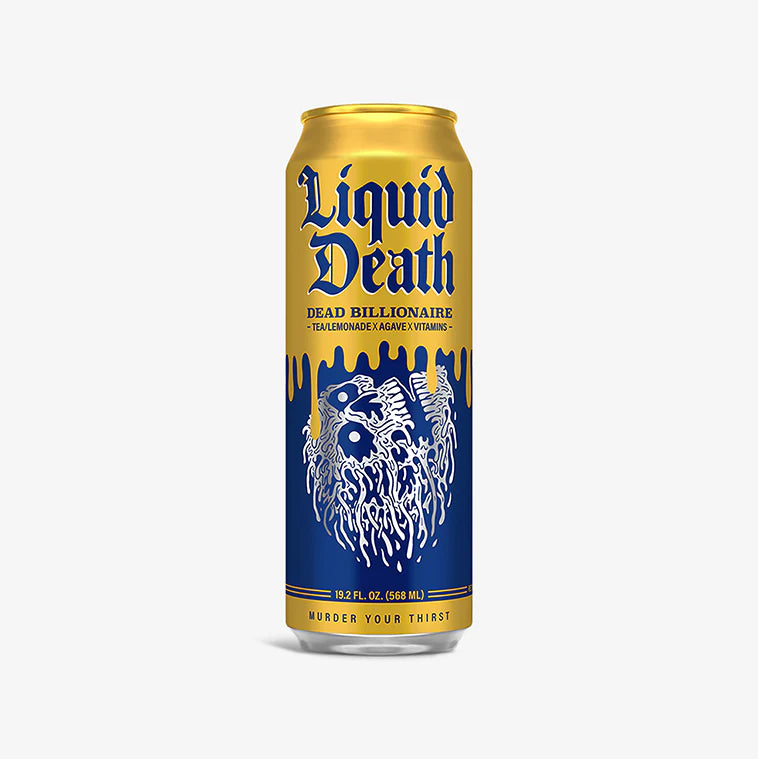 Liquid Death Dead Billionaire 568 ml Snaxies Exotic Drinks Montreal Quebec Canada