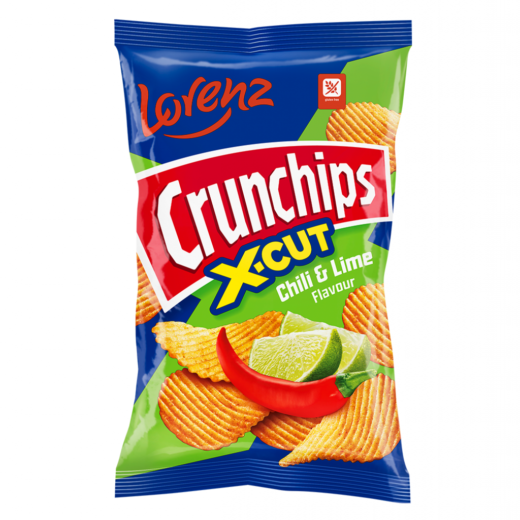 Lorenz Crunchips X-Cut Chili & Lime 130 g Exotic Snacks Snaxies Montreal Quebec Canada