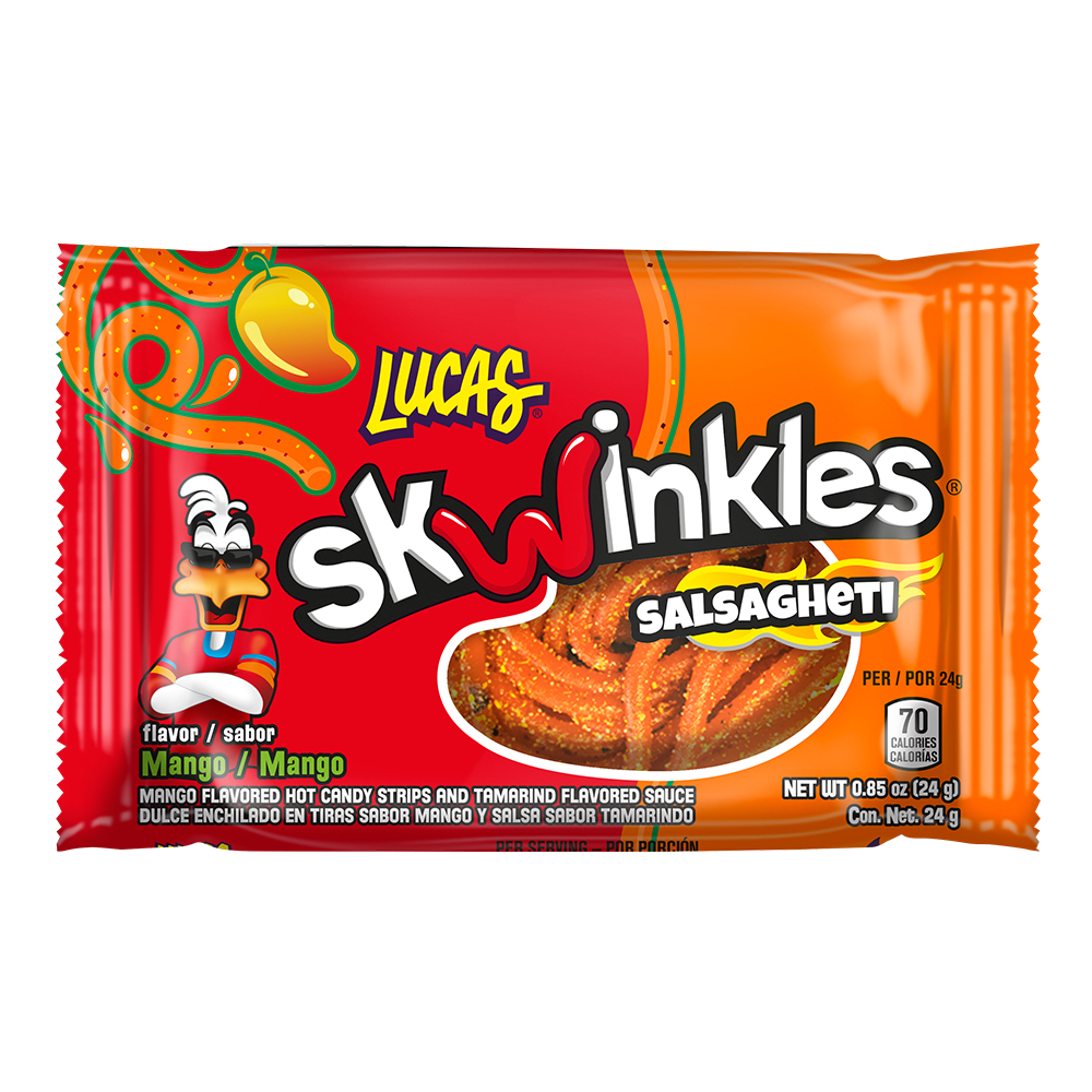 Lucas Salsagheti Mango 24 g Exotic Candy Snaxies Montreal Quebec Canada