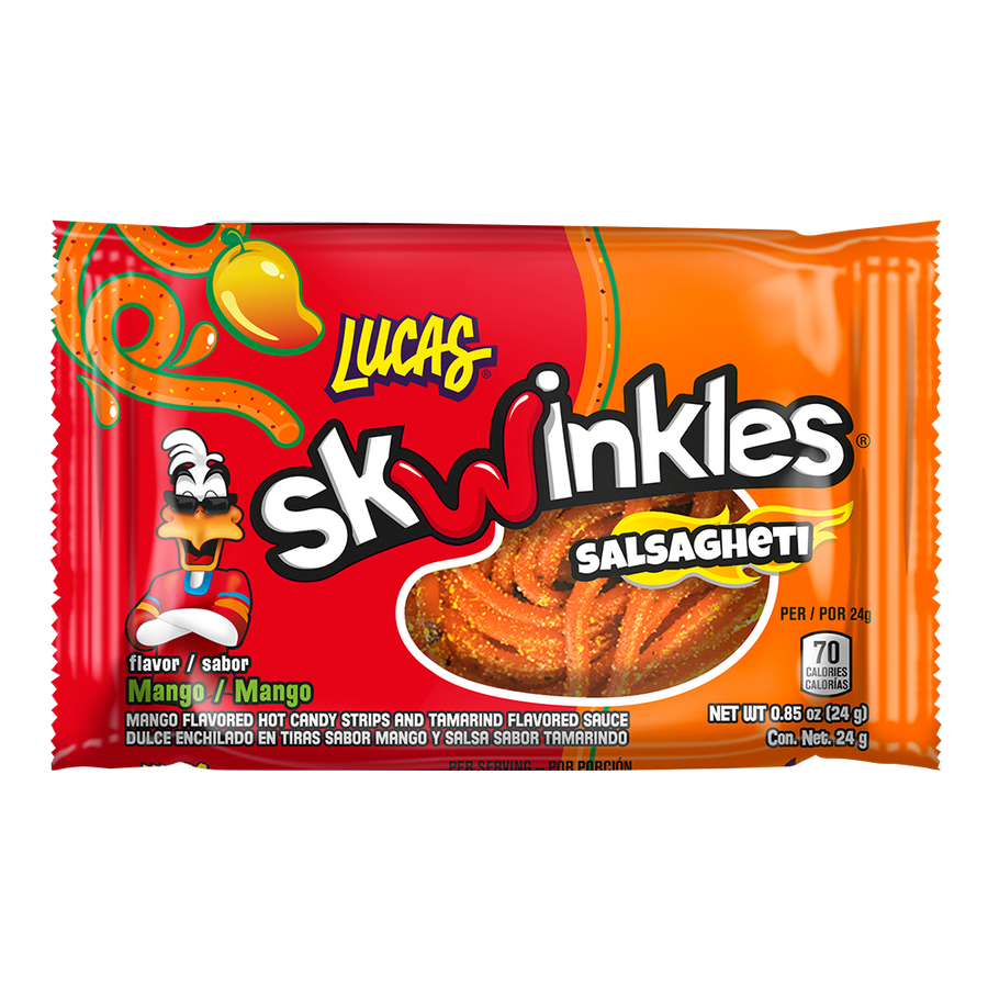 Lucas Salsagheti Mango 24 g Exotic Candy Snaxies Montreal Quebec Canada