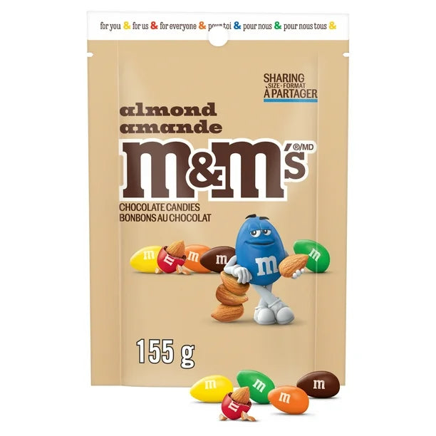 M&M's Almond 155 g Exotic Candy Store Montreal Quebec Canada Snaxies