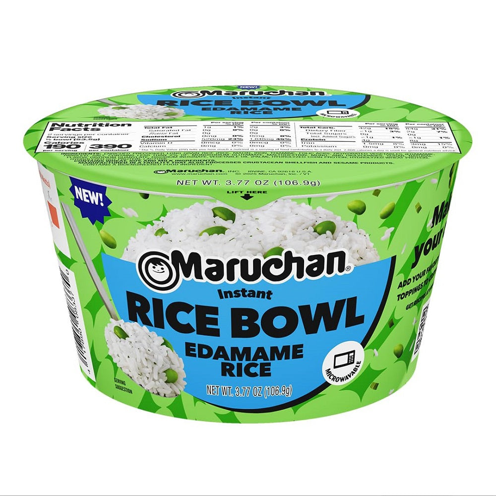 Maruchan Edamame Rice Bowl 106.9 g Imported Exotic Snacks Snaxies Montreal Quebec Canada