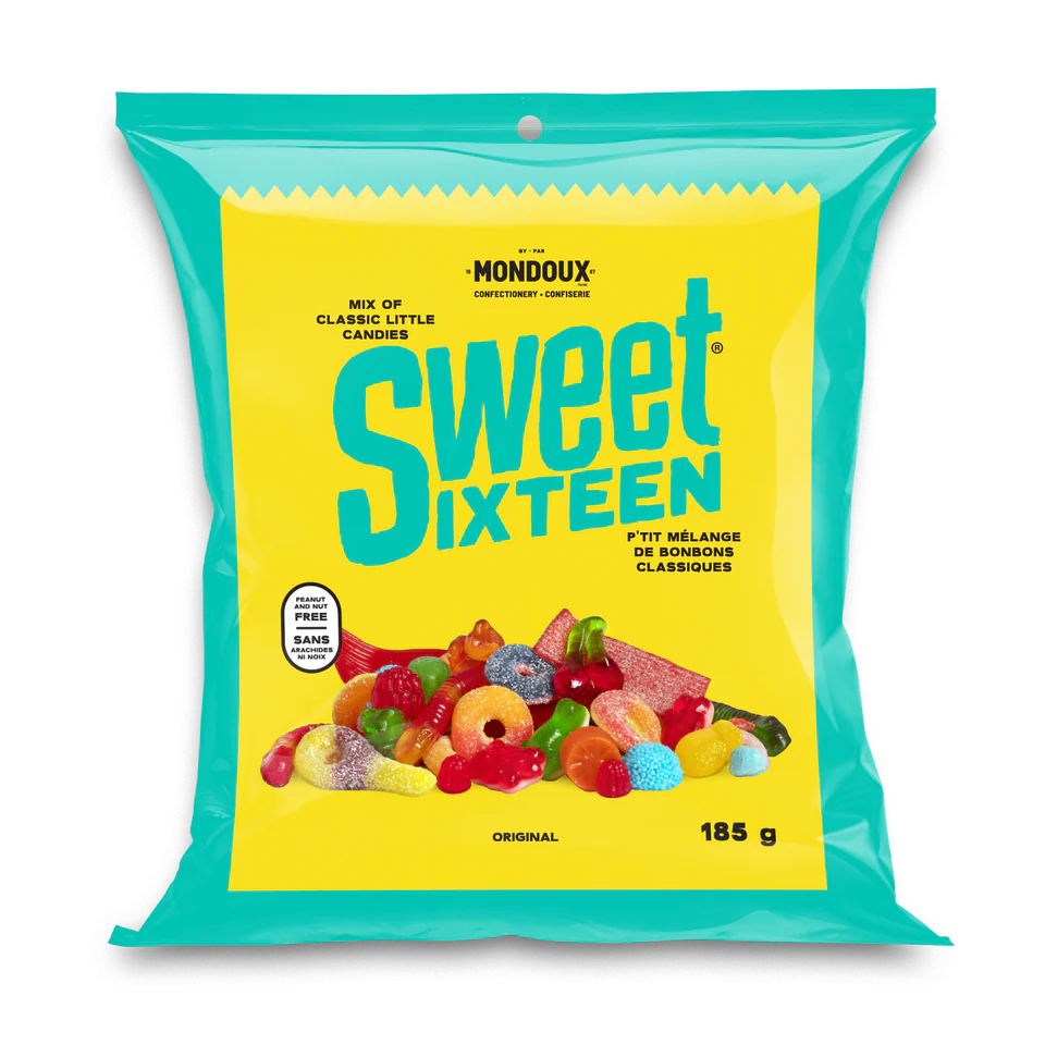 Sweet Sixteen Original Candy Mix 185 g
Snacks Snaxies Montreal Quebec Canada 