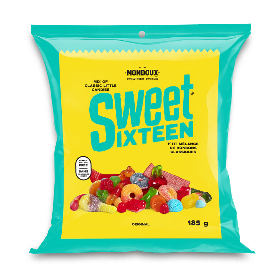 Sweet Sixteen Original Candy Mix 185 g
Snacks Snaxies Montreal Quebec Canada 