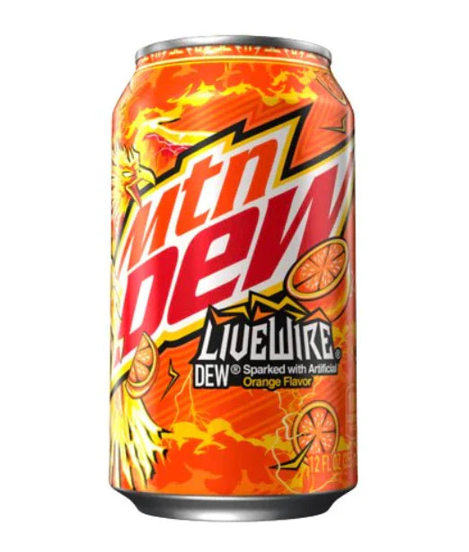 Mountain Dew Live Wire 355 mL Exotic Drinks Snaxies Montreal Quebec Canada 