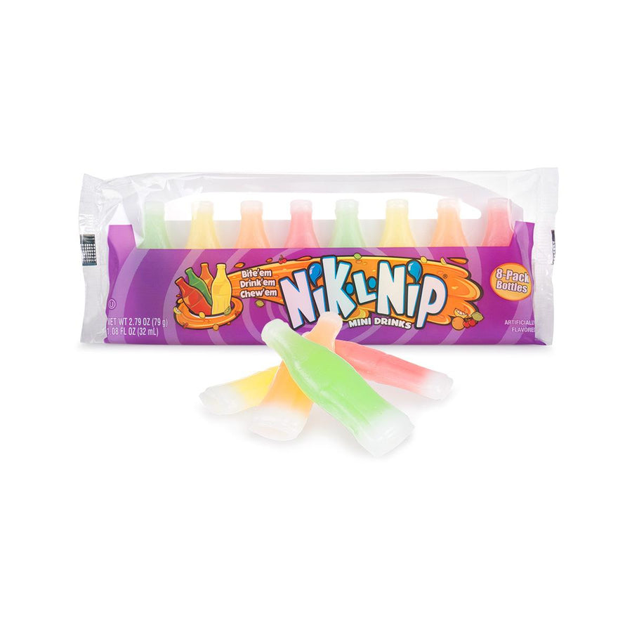Nik-L-Nip Mini Drinks Wax Bottles 32 mL Imported Exotic Candy Store Montreal Quebec Canada Snaxies