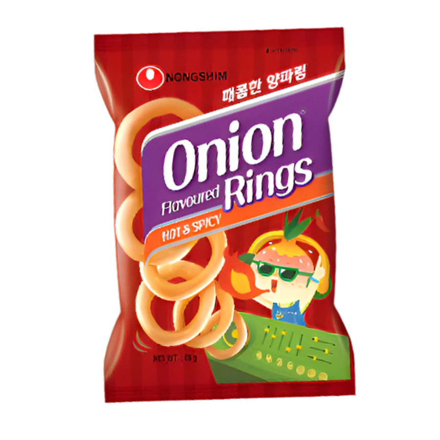 Nongshim Hot & Spicy Onion Rings 40 g Exotic Snacks Snaxies Montreal Quebec Canada