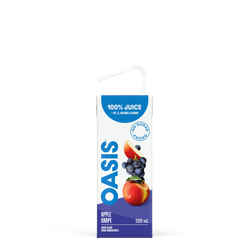 Oasis Apple Grape Juice 200 mL Snaxies Exotic Drinks Montreal Quebec Canada