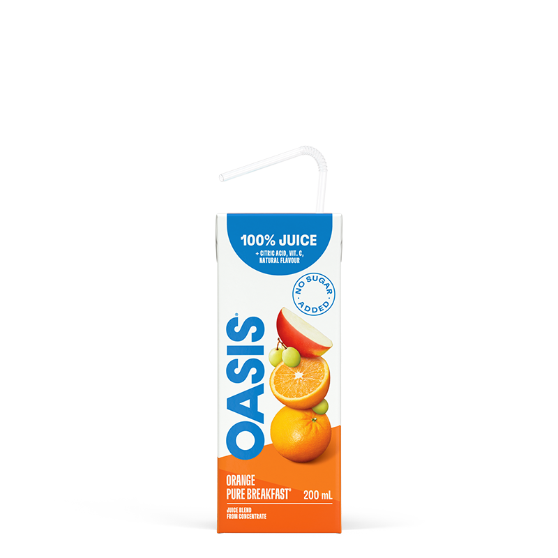 Oasis Orange Pure Breakfast Juice 200 mL Snaxies Exotic Drinks Montreal Quebec Canada