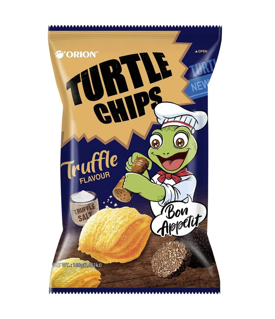 Orion Turtle Truffle Chips 160 g Snaxies Exotic Snacks  Montreal Quebec Canada