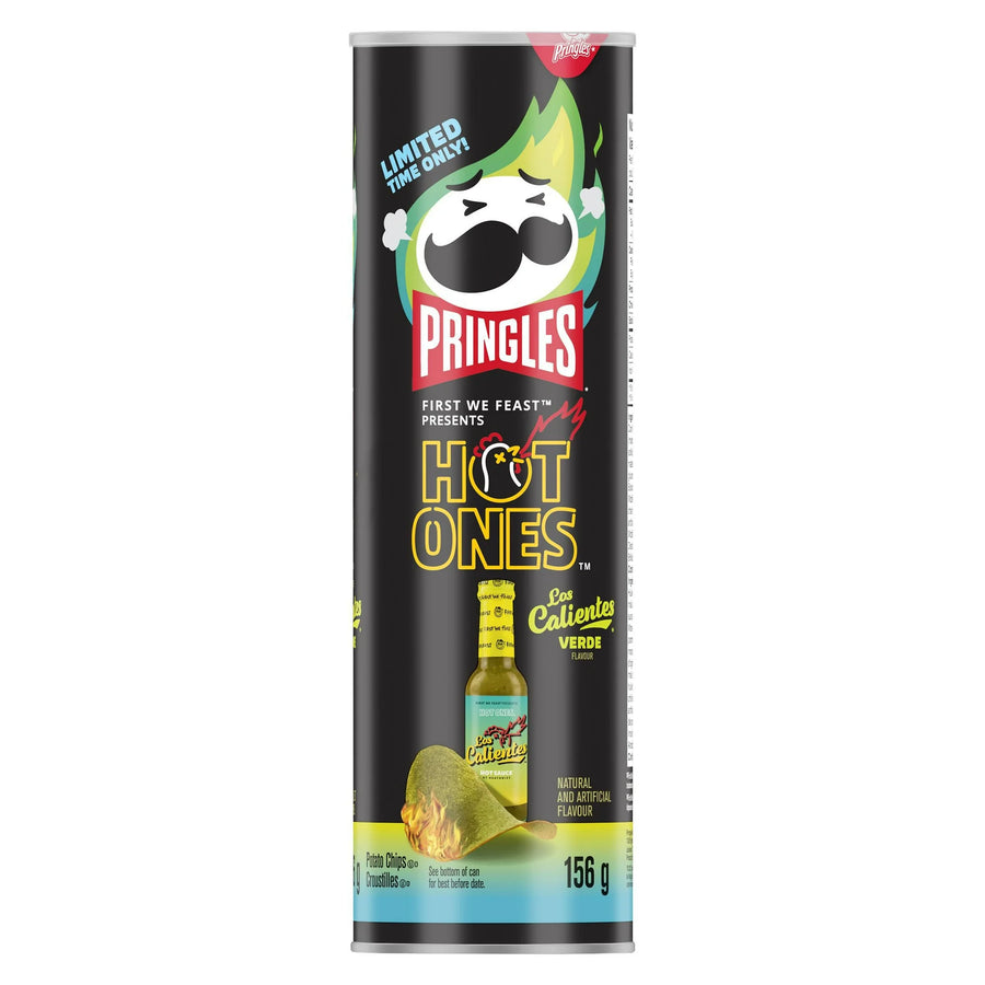 Pringles Hot Ones Los Calientes Verde 156 g Exotic Snacks Snaxies Montreal Quebec Canada 