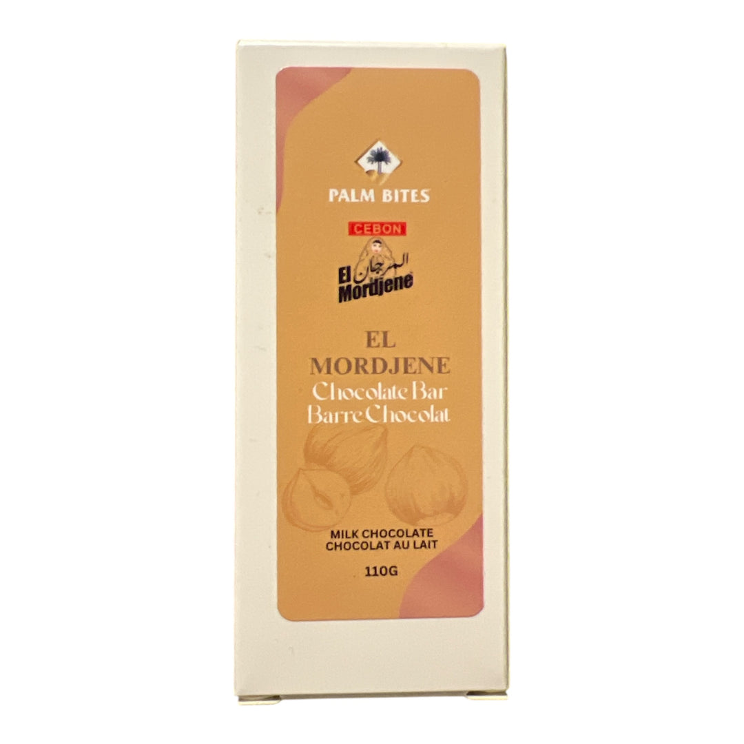 Palm Bites Dubai El Mordjene Milk Chocolate Bar 110 g Exotic Candy Store Montreal Quebec Canada Snaxies
