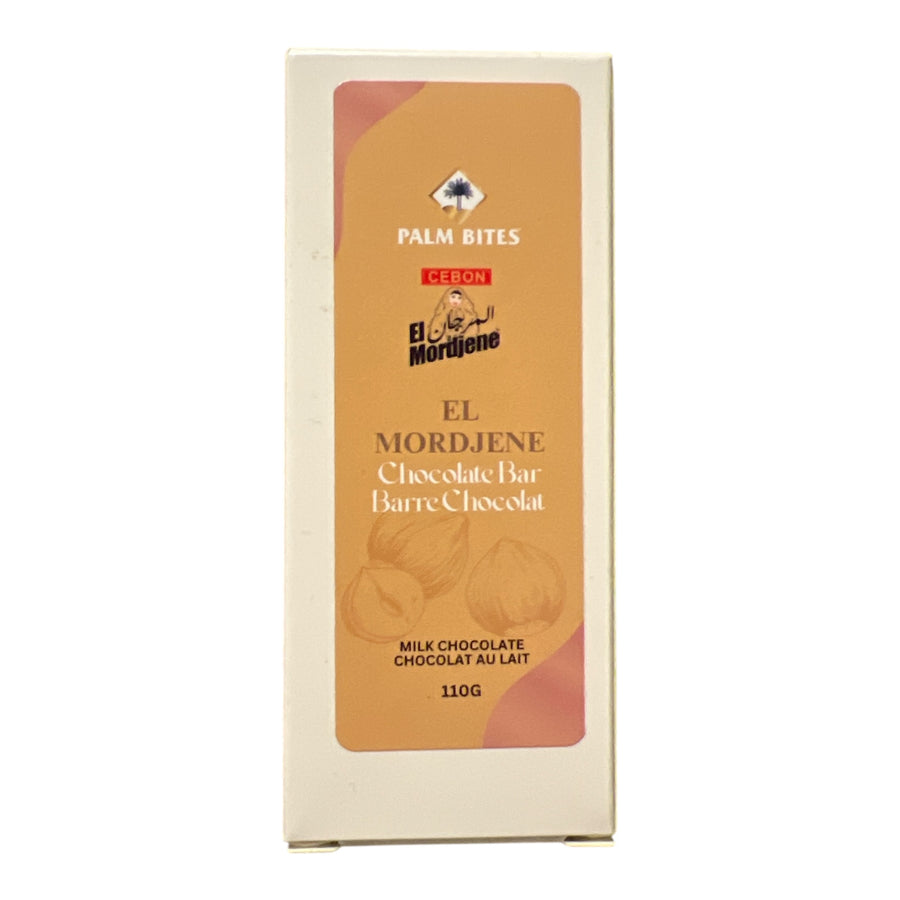 Palm Bites Dubai El Mordjene Milk Chocolate Bar 110 g Exotic Candy Store Montreal Quebec Canada Snaxies