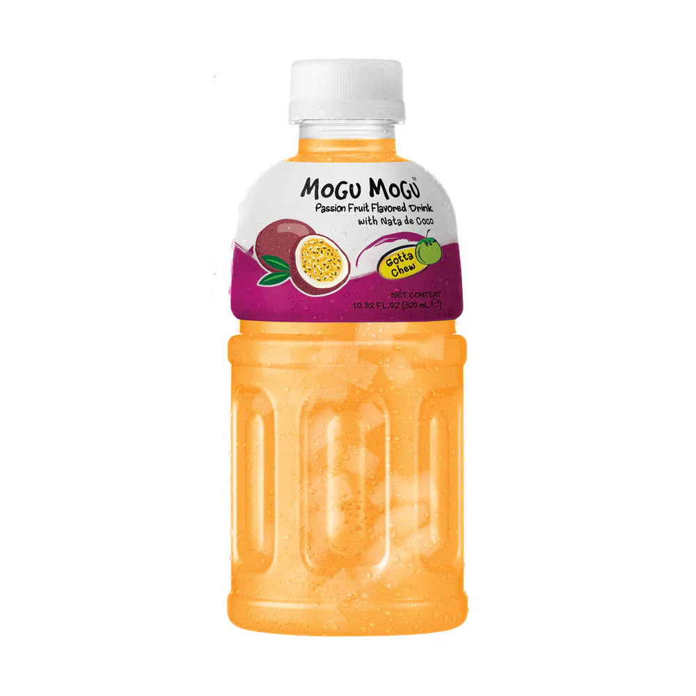 Mogu Mogu Passionfruit with Coconut Jelly Drink 320 ml Snaxies Exotic Drinks Montreal Quebec Canada