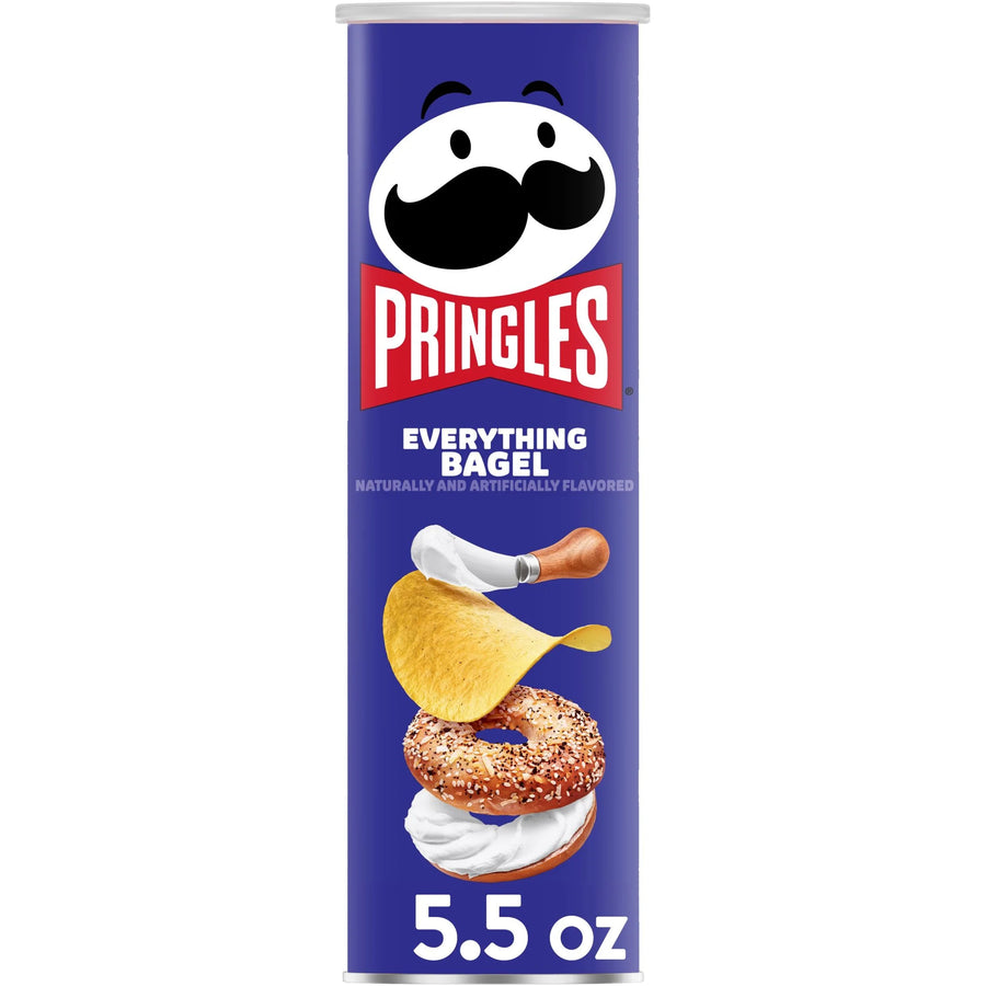 Pringles Everything Bagel Flavoured Chips 156 g Exotic Chips Montreal Quebec Canada Snaxies