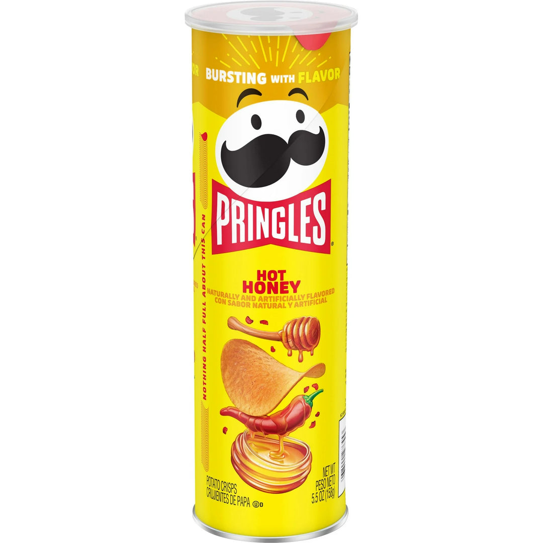 Pringles Hot Honey Flavoured Chips 156 g Exotic Chips Montreal Quebec Canada Snaxies