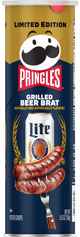 Pringles Grilled Beer Brat Chips 158 g Snaxies Exotic Snacks Montreal Quebec Canada