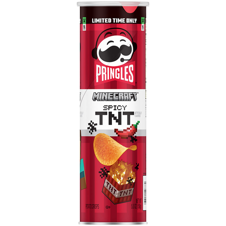 Pringles Minecraft Spicy TNT Crisps 158 g Snaxies Exotic Snack Montreal Quebec Canada