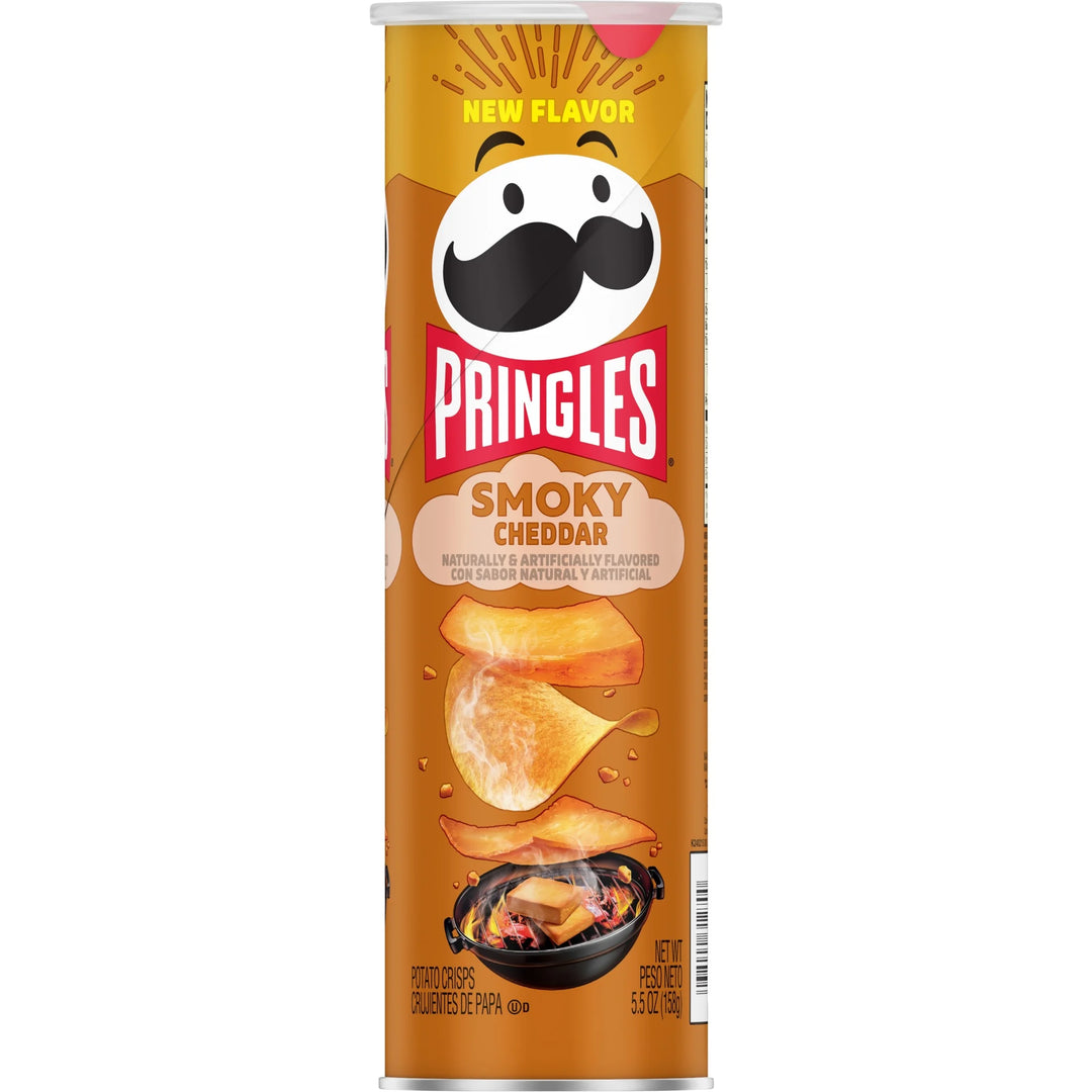 Pringles Smoky Cheddar Chips 158 g Imported Exotic Snacks Montreal Quebec Canada Snaxies