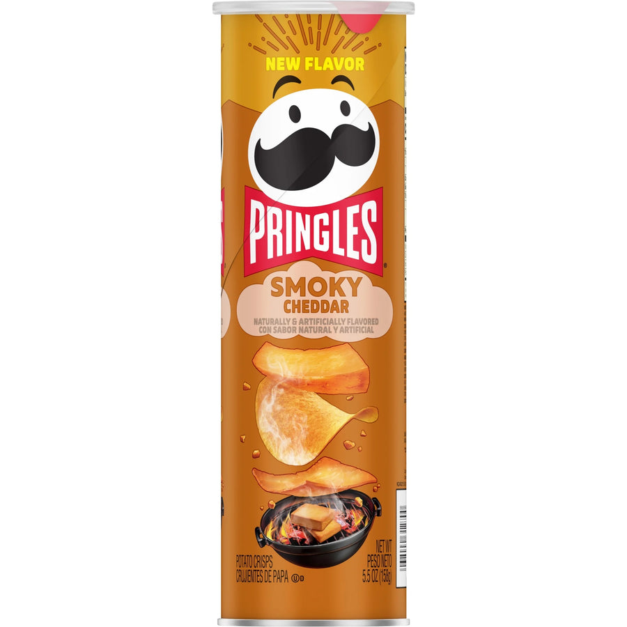 Pringles Smoky Cheddar Chips 158 g Imported Exotic Snacks Montreal Quebec Canada Snaxies