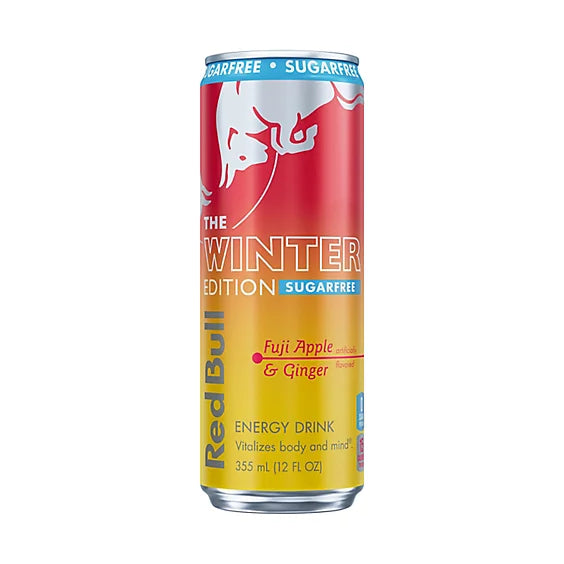 Red Bull Fuji Apple & Ginger SUGARFREE 355 mL Imported Exotic Drinks Montreal Quebec Canada Snaxies
