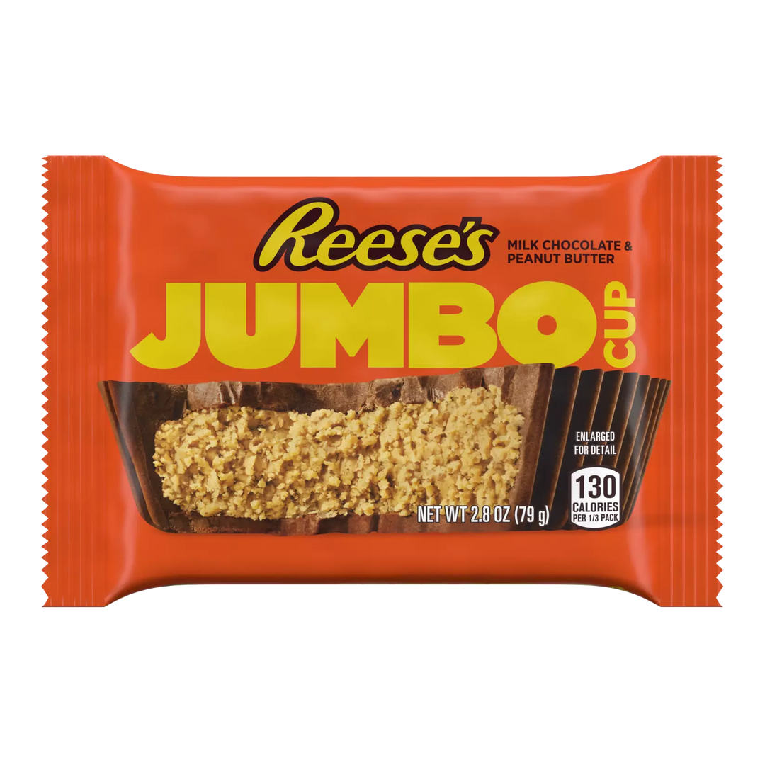Reese's Jumbo Milk Chocolate Peanut Butter Cup 79 g Exotic Candy Montreal Quebec Canada Snaxies