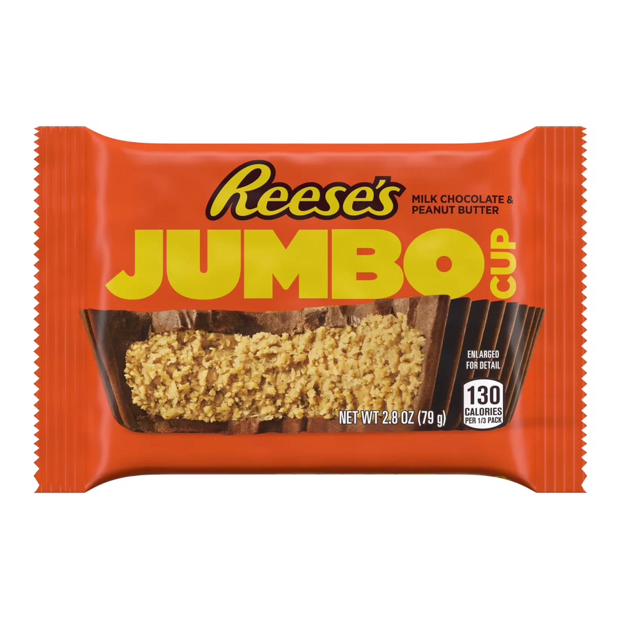 Reese's Jumbo Milk Chocolate Peanut Butter Cup 79 g Exotic Candy Montreal Quebec Canada Snaxies