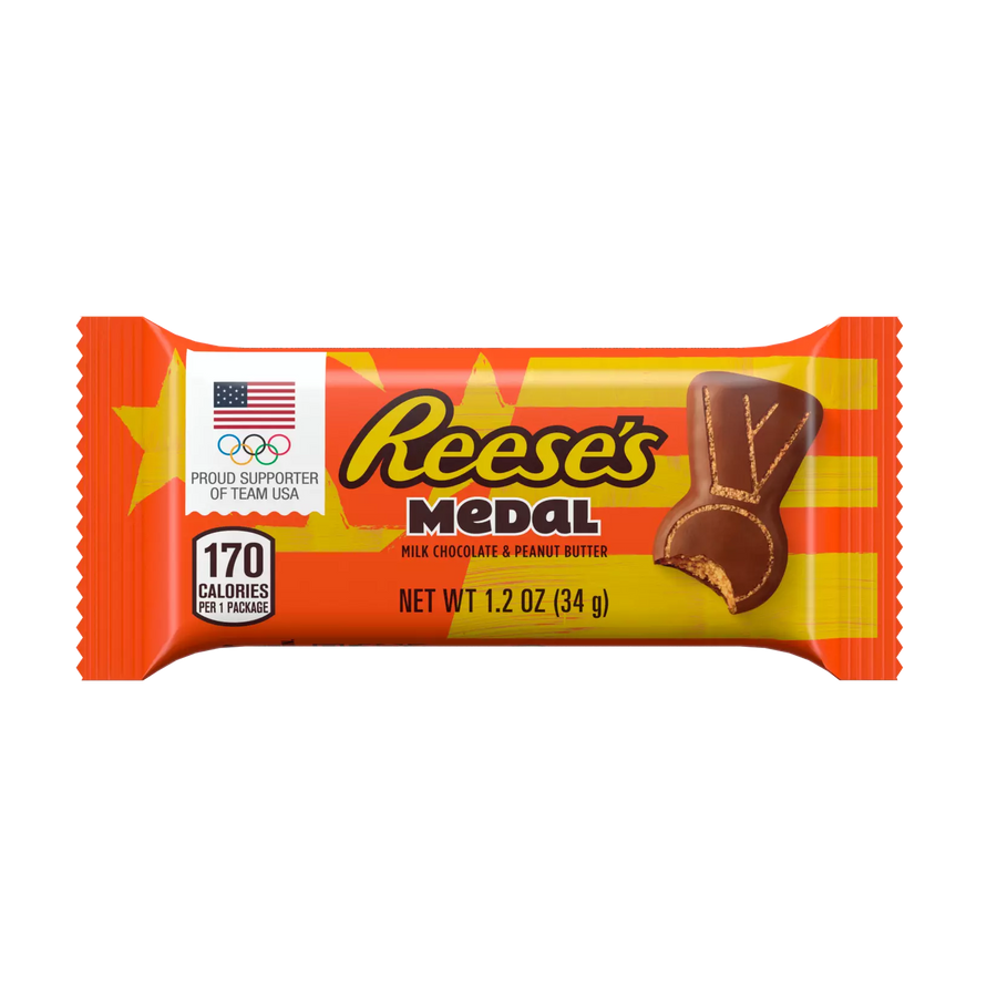 Reese's Milk Chocolate & Peanut Butter Medal 34 g Exotic Snacks Snaxies Montreal Quebec Canada