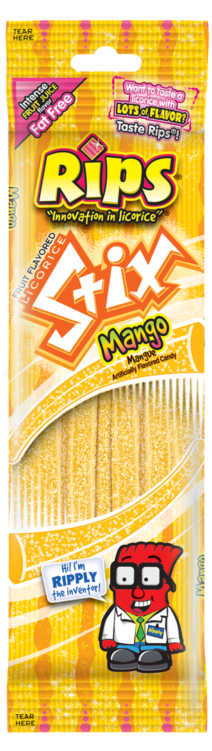 Rips STIX Mango 50 g Exotic Candy Snaxies Montreal Quebec Canada