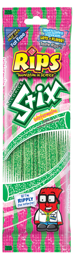 Rips STIX Watermelon 50 g Exotic Candy Snaxies Montreal Quebec Canada