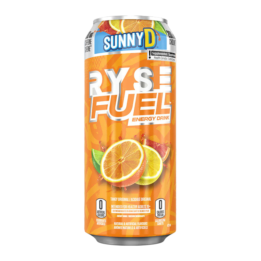 Ryse Fuel Energy Sunny D Tangy Original 473 mL Imported Exotic Energy Drinks Montreal Quebec Canada Snaxies