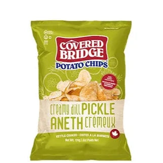 Covered Bridge Creamy Dill Pickle 170 g Chips Snaxies Montreal Quebec Canada