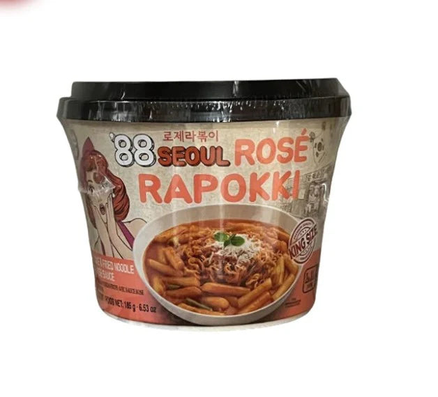 Surasang 88 Seoul Rosé Ropokki Bowl 185 g Snaxies Exotic Snack Montreal Quebec Canada