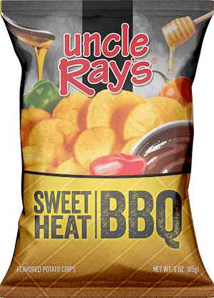 Uncle Ray's Sweet Heat Barbecue Potato Chips 85 g Exotic Snacks Snaxies Montreal Quebec Canada 