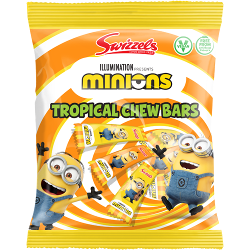 Swizzels Minions Tropical Chew Bars Bag 120 g Exotic Snacks Snaxies Montreal Quebec Canada 