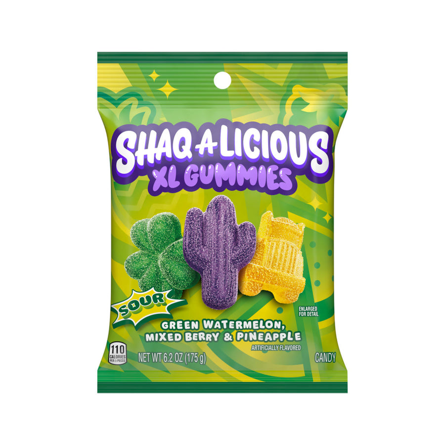 Shaq-A-Licious XL Sour Gummies 175 g Exotic Candy Wholesale Montreal Quebec Canada Snaxies