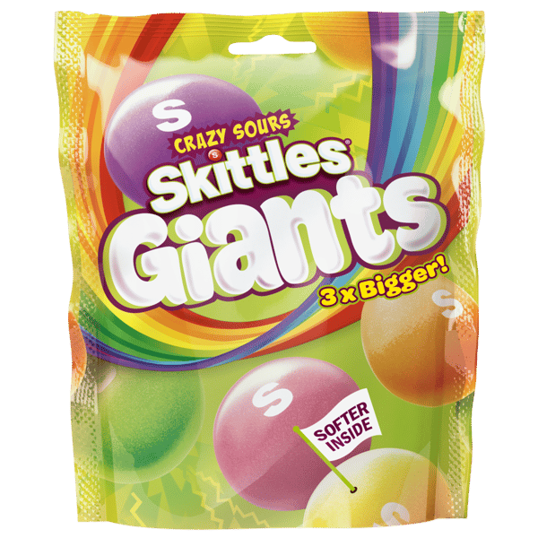 Skittles Giants Crazy Sours 132 g Exotic Snacks Snaxies Montreal Quebec Canada 