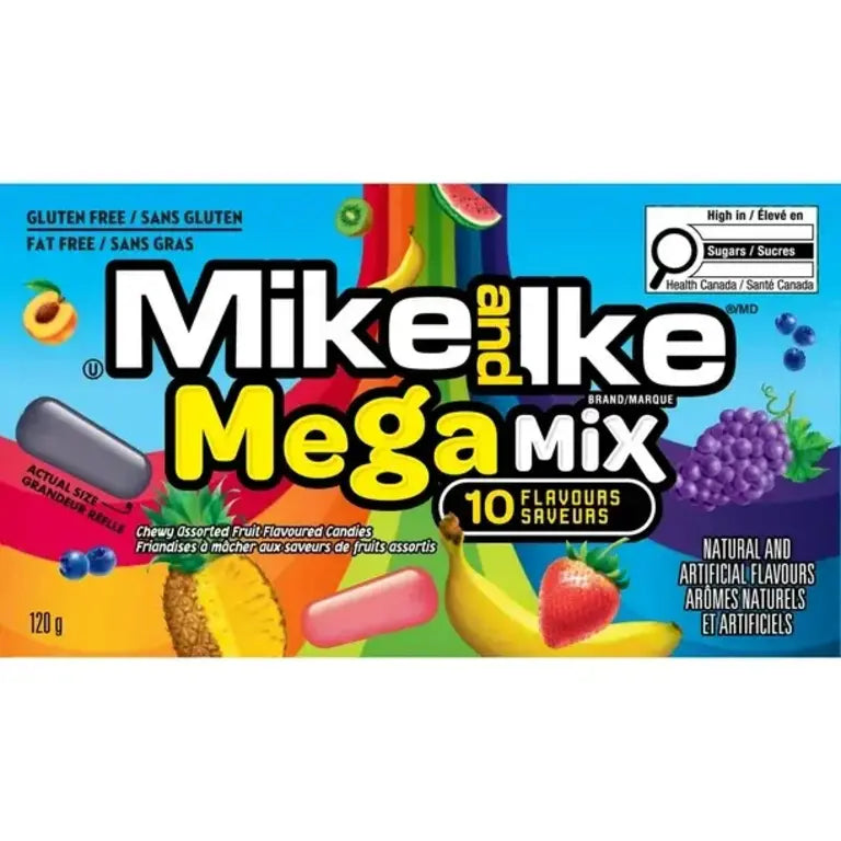 Mike & Ike MegaMix 120 g Snaxies Exotic Candy Montreal Canada