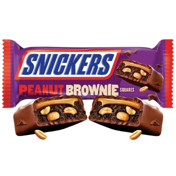 Snickers Peanut Brownie Squares 34 g Exotic Chocolate Snaxies Montreal Quebec 