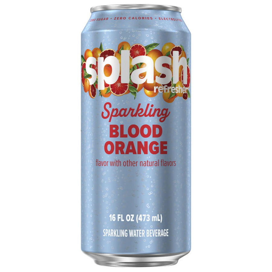 Splash Refresher Sparkling Blood Orange 473 mL Exotic Drinks Montreal Quebec Canada Snaxies