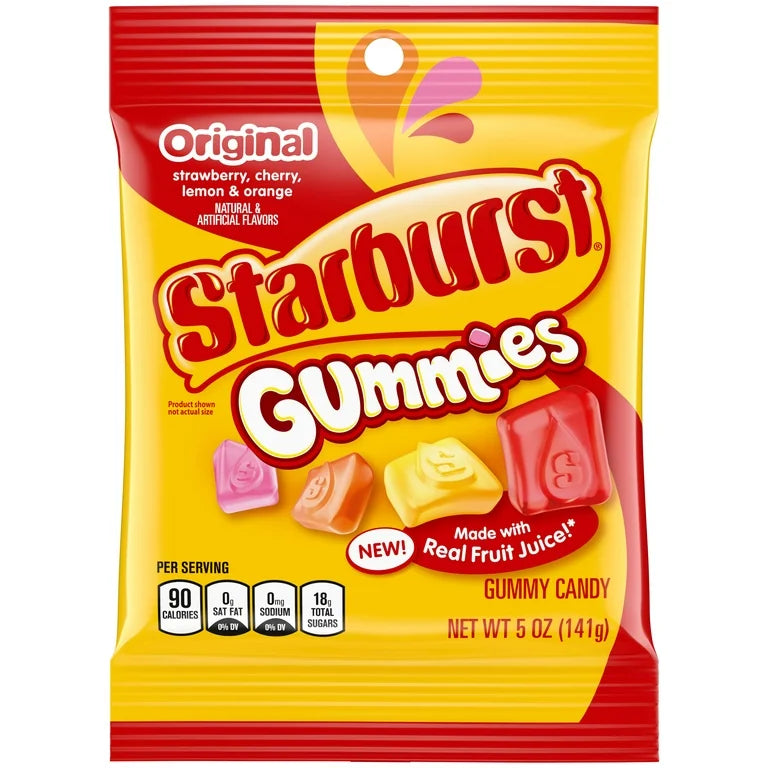 Starburst Original Gummies 141 g Exotic Snacks Snaxies Montreal Quebec Canada
