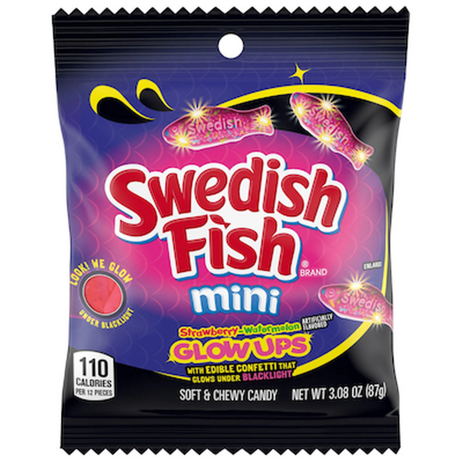 Swedish Fish GLOWUPS 87 g Exotic Candy Montreal Quebec Canada Snaxies