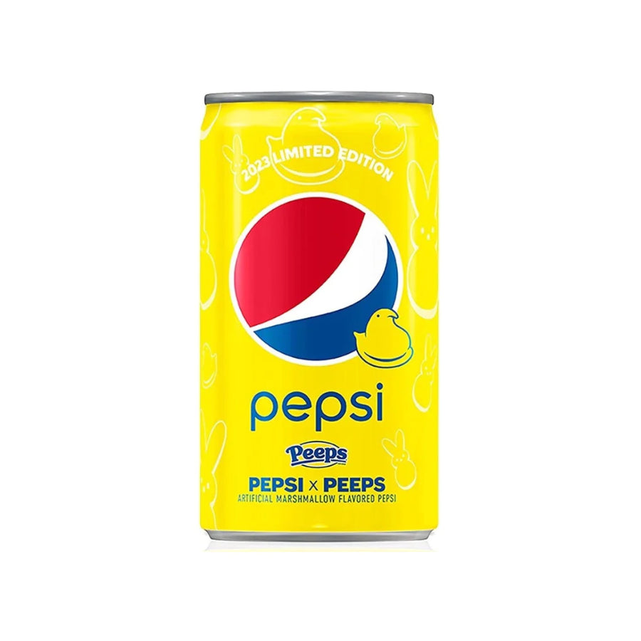 Peeps Pepsi Soda marshmallow flavored cola 222mL Exotic Drinks Montreal Quebec Canada Snaxies