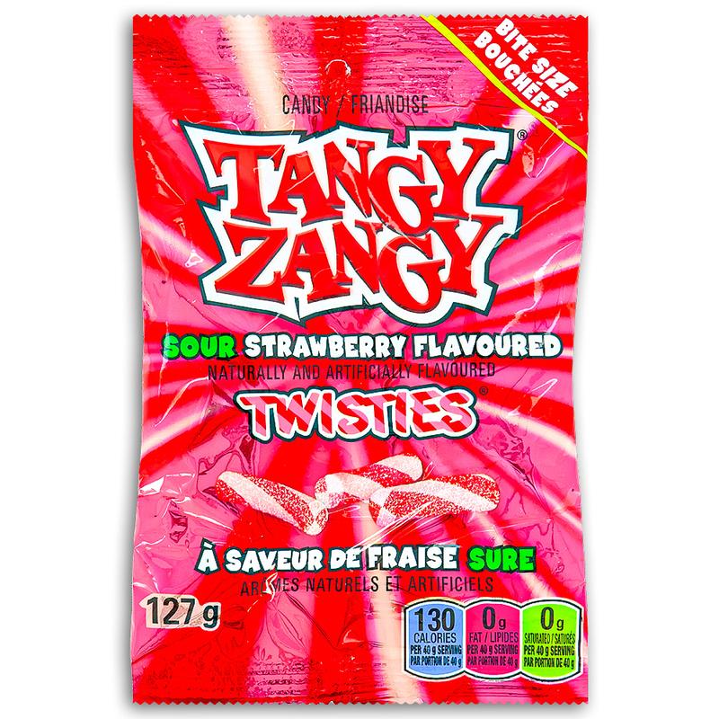Tangy Zangy Twisties Strawberry 127 g Exotic Candy Montreal Quebec Canada Snaxies