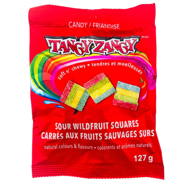 Tangy Zangy Wild Fruit Squares 127g Montreal Quebec Canada Snaxies